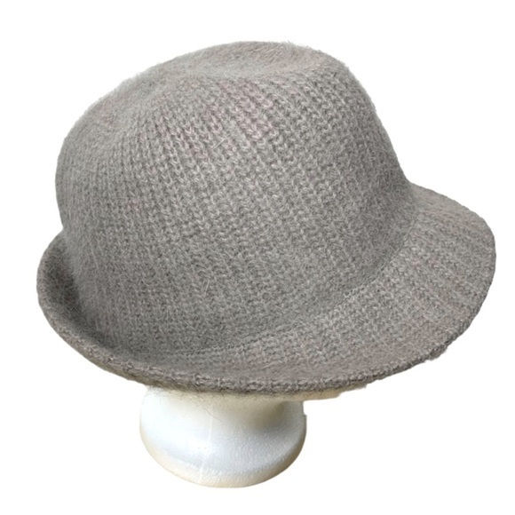 pins & Needles Tan Soft Minimalist Angora Wool Blend Fedora Knit Bucket Hat - Picture 3 of 13